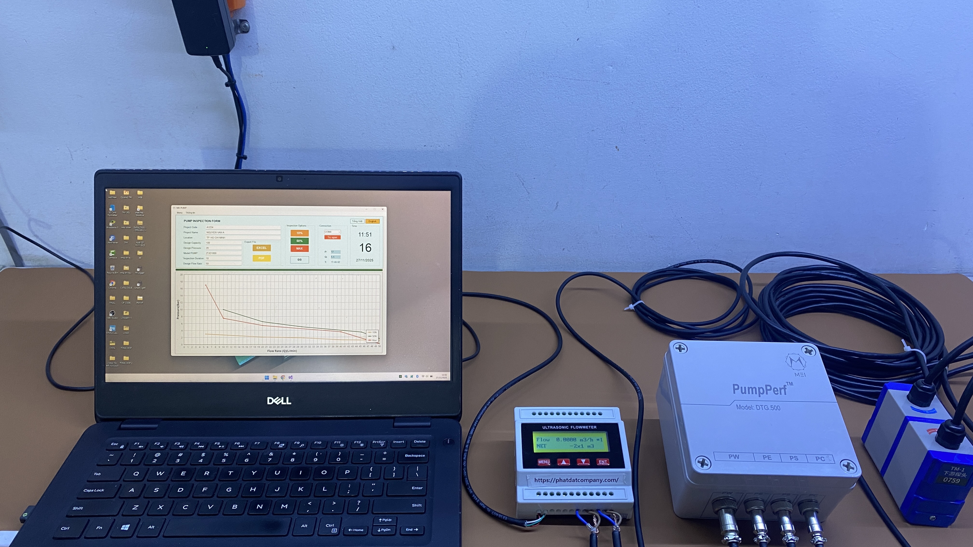 Bộ giải pháp kiểm thử đặc tính bơm v2