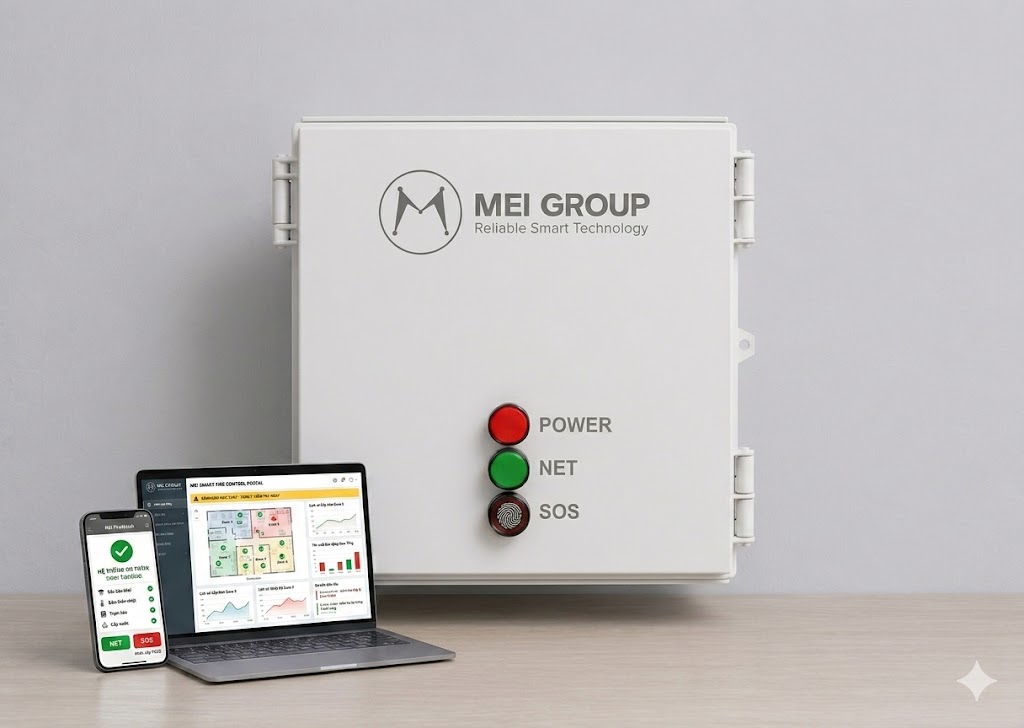 Thiết bị giám sát tủ báo cháy ứng dụng ioT